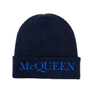 Alexander McQueen Logo-embroidered Cashmere Beanie - NWT
